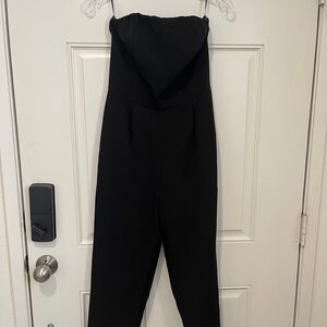 Express Black Strapless Jumpsuit